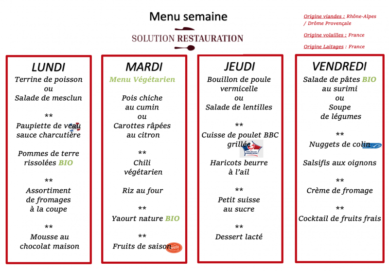 Solution de gestion des menus pour les cantines scolaires de Marseille